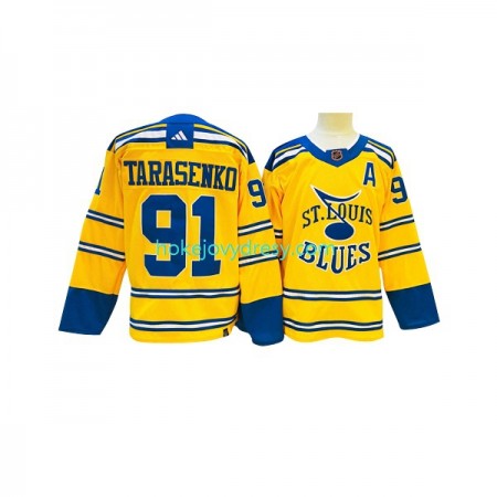 Pánské Hokejový Dres St. Louis Blues Vladimir Tarasenko 91 Adidas 2022-2023 Reverse Retro Žlutá Authentic